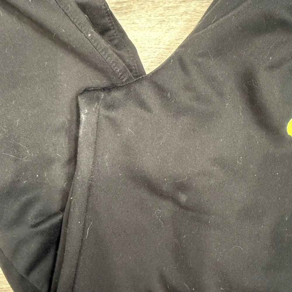 Nike Boys Black Jogger Pants Lime Green Swoosh Size‎ 7 L Athletic Sweats AC19